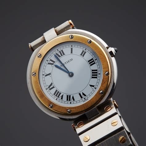 cartier santos women's watch|santos de cartier quartz round.